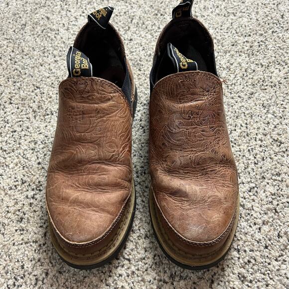 Georgia Boot Womens Romeo Boots Size 10 Brown Embossed Leather - Picture 2 of 9